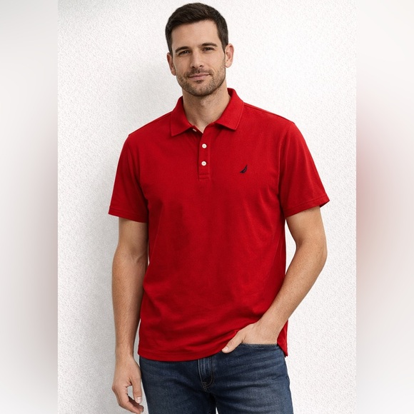 Nautica Other - Nautica Jeans Red Polo Shirt Men’s Medium NWT Classic Fit